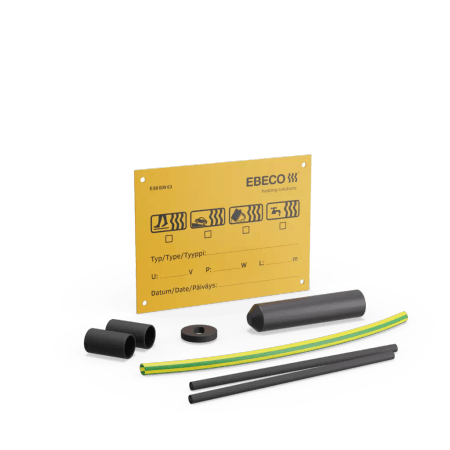 Komplet Ebeco za priključitev/terminiranje T-18,znak za ogrevalni kabel